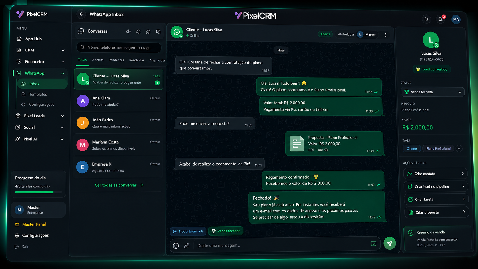 WhatsApp Inbox FluxoraHub